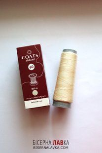 Нитки для бісеру Coats Dabond 60 00879 бежеві, 500 м 3009 фото