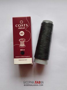 Нитки для бісеру Coats Dabond 80 U9500 чорні, 500 м 2958 фото
