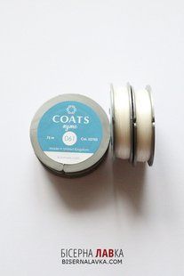 Нитки для бісеру Coats Nymo 061 U2703 білі, 75 м 2590 фото