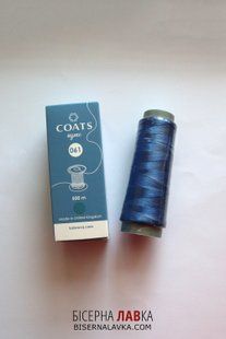 Нитки для бісеру Coats Nymo 061 U7341 сині, 500 м 3007 фото