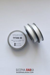 Нитки для бісеру TYTAN 80 білі, 150 м 641 фото